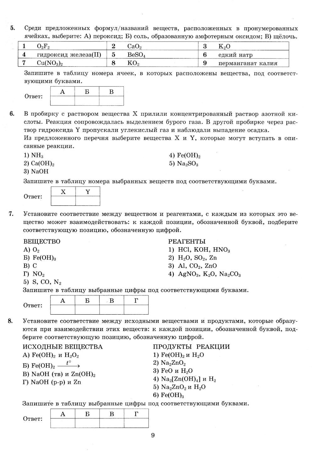 ЕГЭ 2025. Химия. 30 вариантов. Типовые варианты экзаменационных заданий