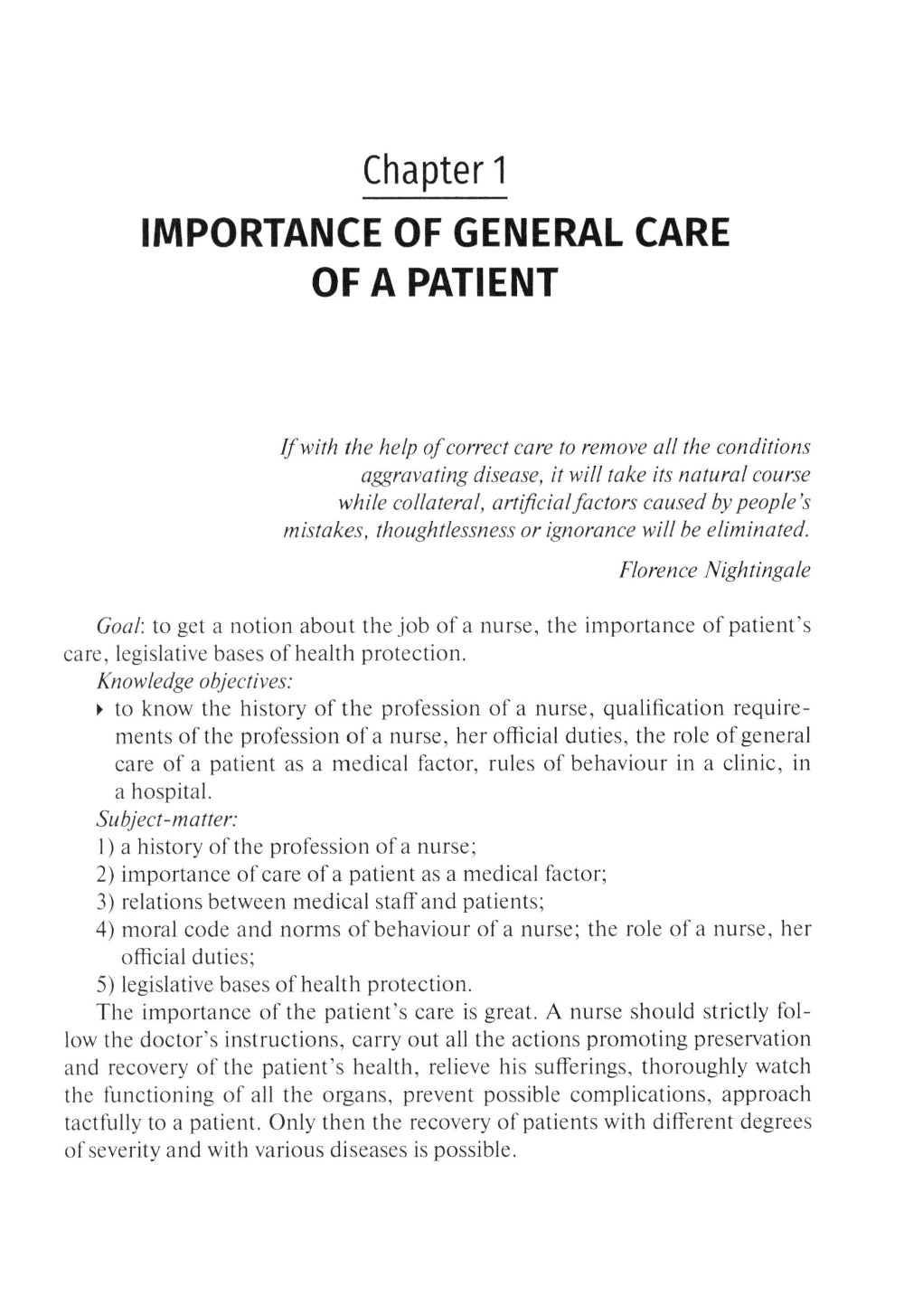 Soins généraux d'un patient : tutoriel