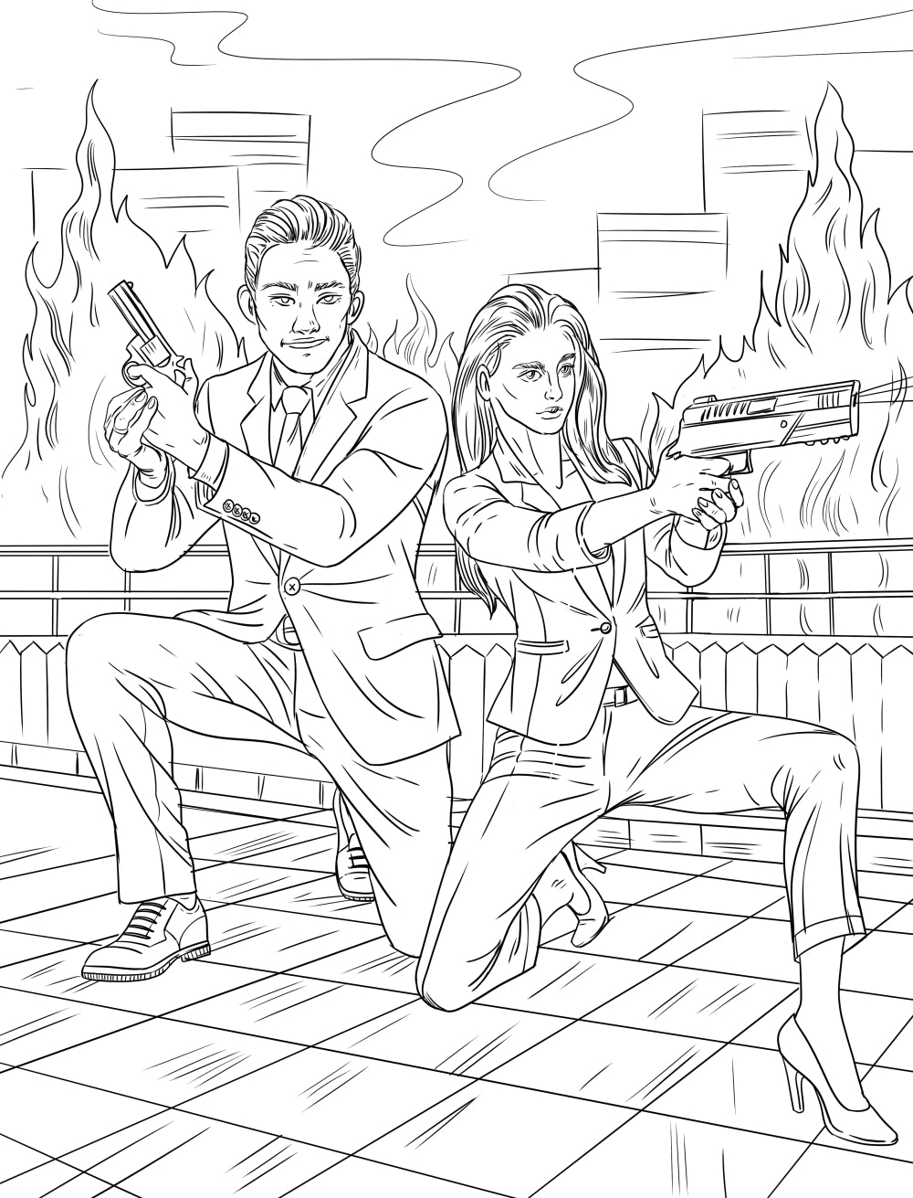 C'est tout le monde avec l'amour. Раскраска по мотивам главных историй о любви