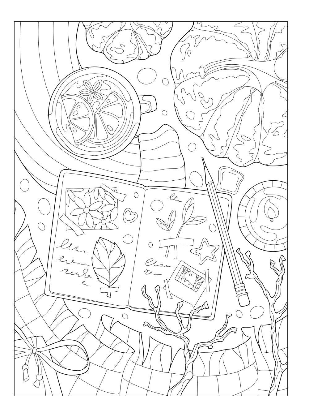 Добавь красок счастливым моментам: Раскраска хюгге