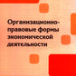 Организационно-правовые формы экономической деятельности: Учебное пособие.