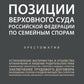Позиции Верховного Суда РФ по семейным спорам: хрестоматия