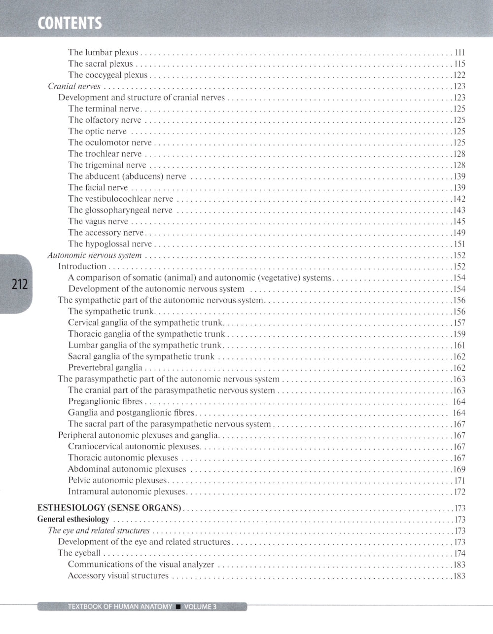 Textbook of Human Anatomy. In 3 vol. Vol. 3. Nervous system. Esthesiology: на англ.яз