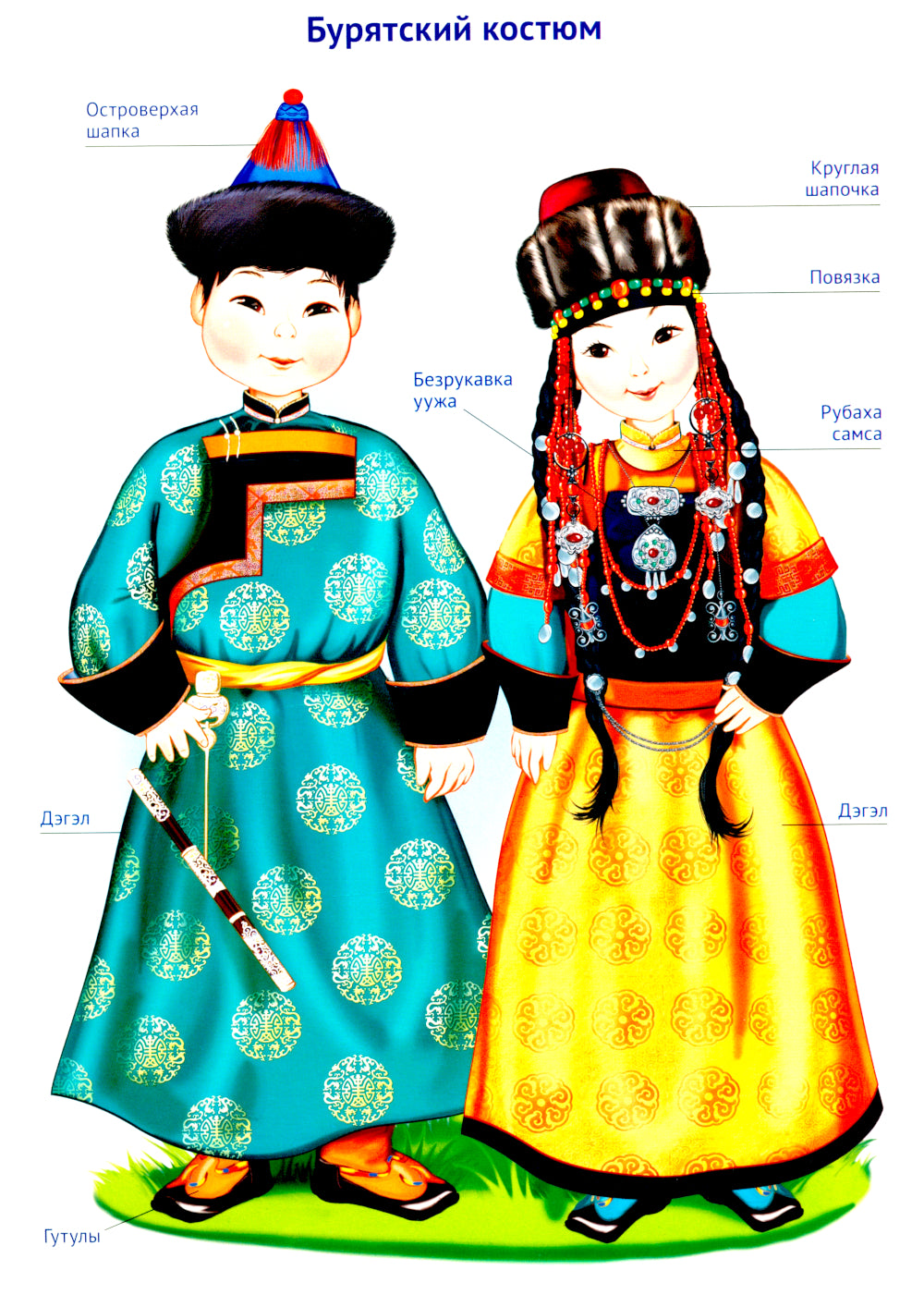 Россия - родина моя. Народы России. 10 демонстрационных картинок А4 с беседами