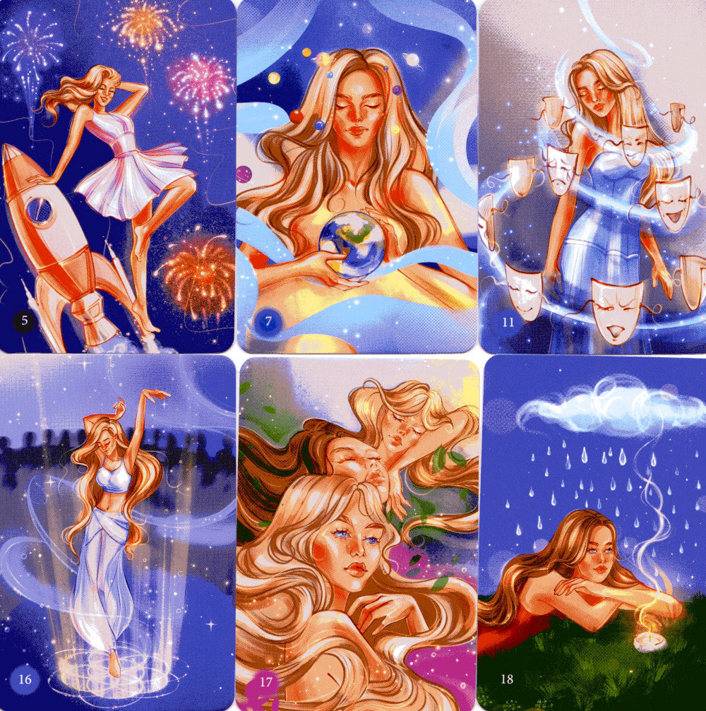 В ресурсе (50 метафорических карт с мантрами и аффирмациями + инструкция)