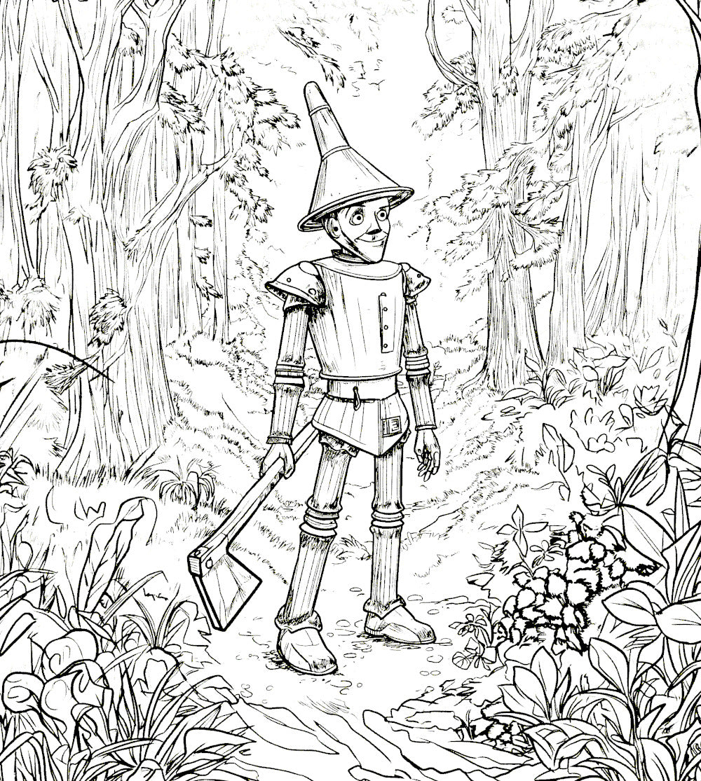 Волшебник страны Оз: раскраска антистресс