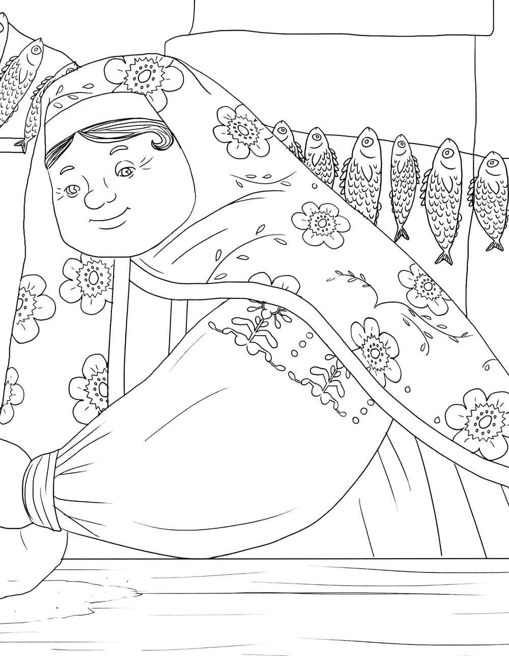 Колобок: русская народная сказка: раскраска