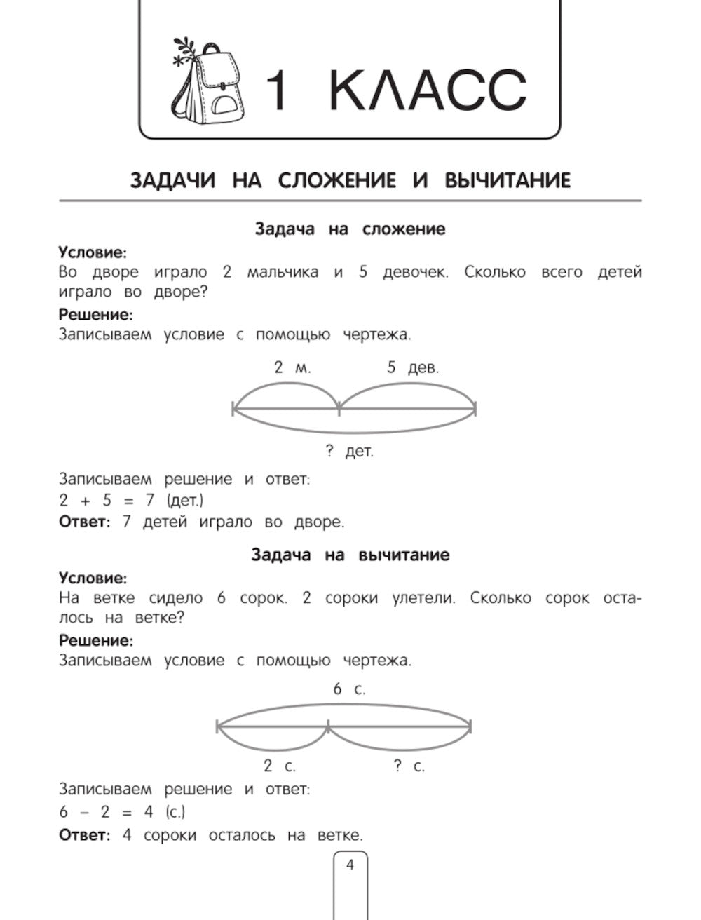 Решаем задачи. Примеры, задания, ответы. Тетрадь-тренажер для начальной школы. 1-4 кл