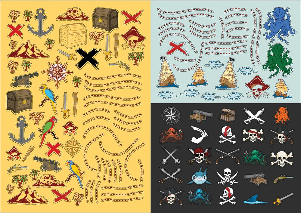 Моя книга пиратов (более 500 наклеек)