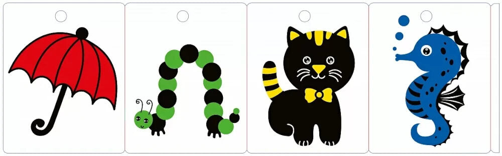 Развиваем зрение от 0  до 6 месяцев. Книжка-раскладушка с картинками