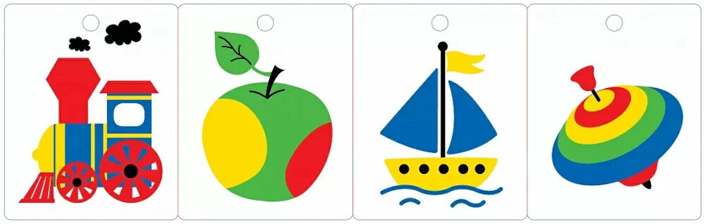 Развиваем зрение от 0  до 6 месяцев. Книжка-раскладушка с картинками