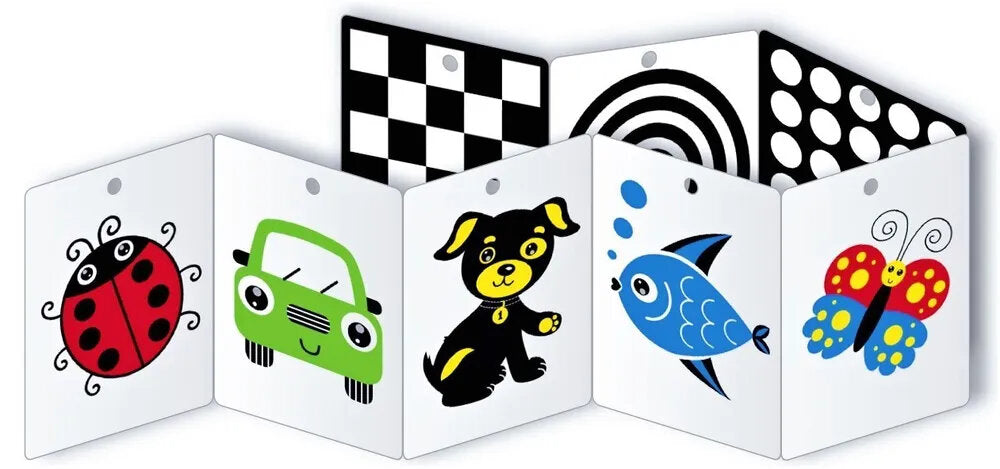 Развиваем зрение с рождения. Книжка-раскладушка с картинками