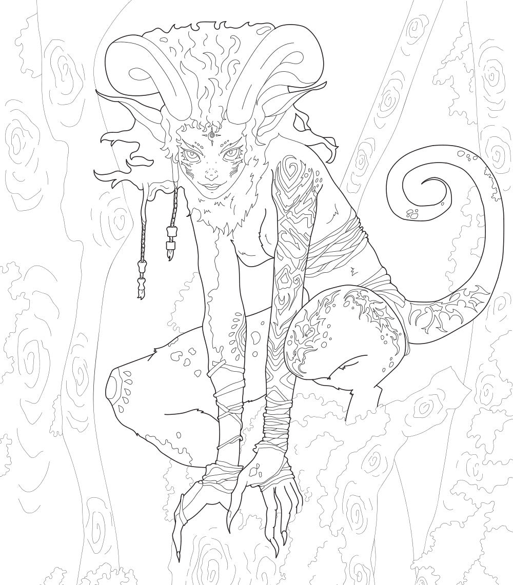 По ту сторону тьмы. Красиво и опасно: раскраска-фэнтези