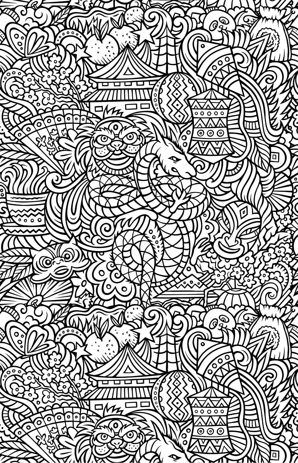 La Chine. Путь к небожителям: раскраска антистресс