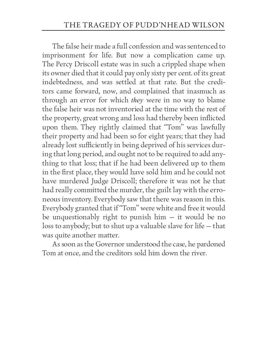 The Tragedy of Pudd’nhead Wilson = Простофиля Вильсон: на англ.яз