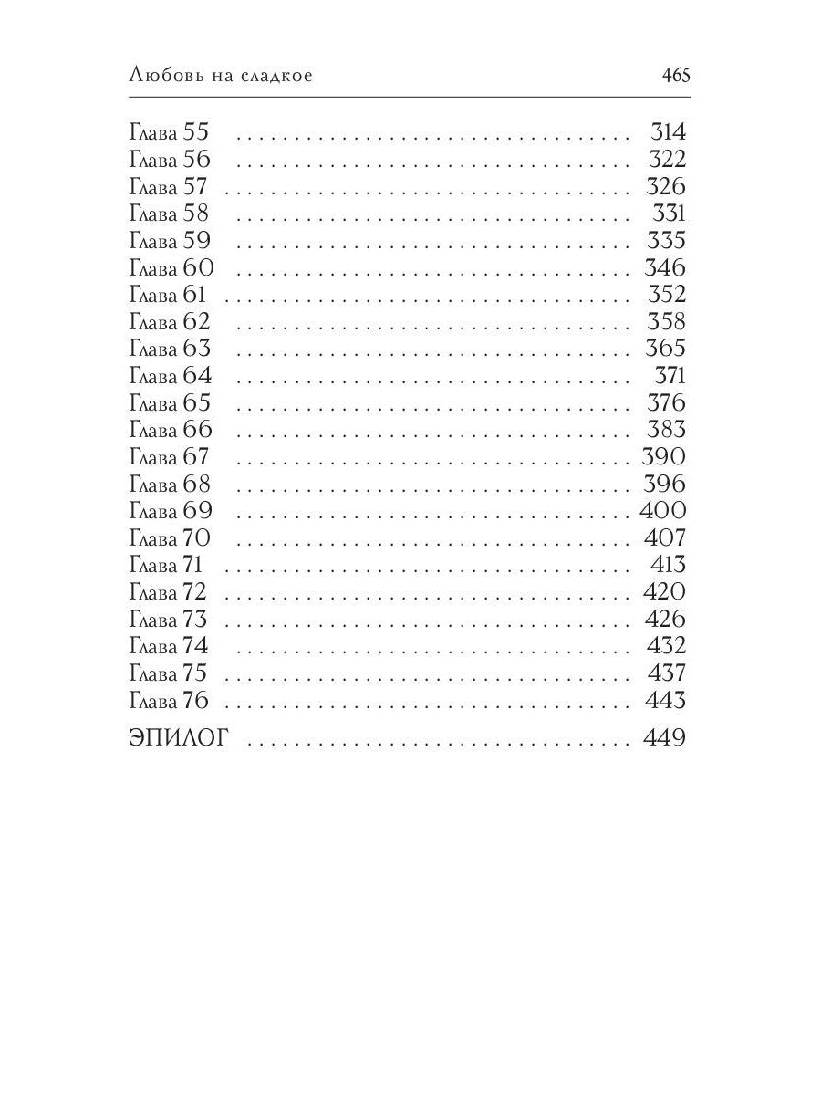 Любовь на сладкое