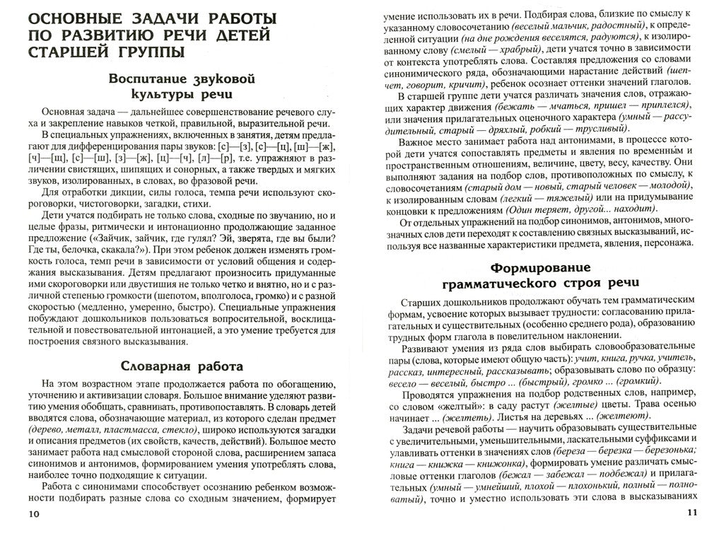 Развитие речи детей 5-6 лет. Старшая группа