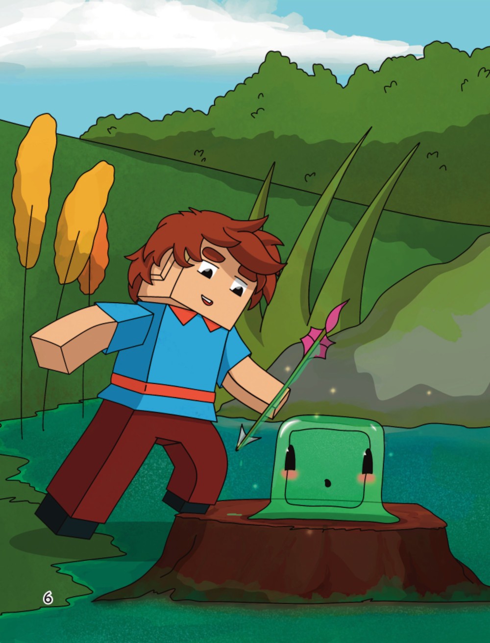 Царевна-слизнюшка. Любимые сказки в стиле Майнкрафт