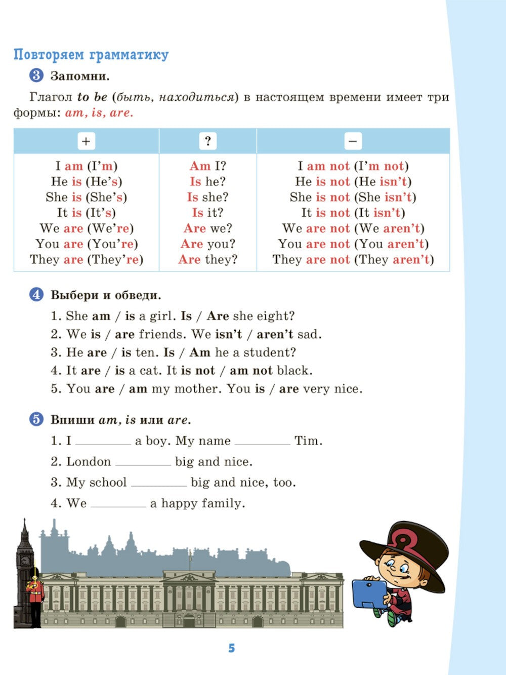 Английский тренажер по чтению и письму с правилами грамматики и главными разг...