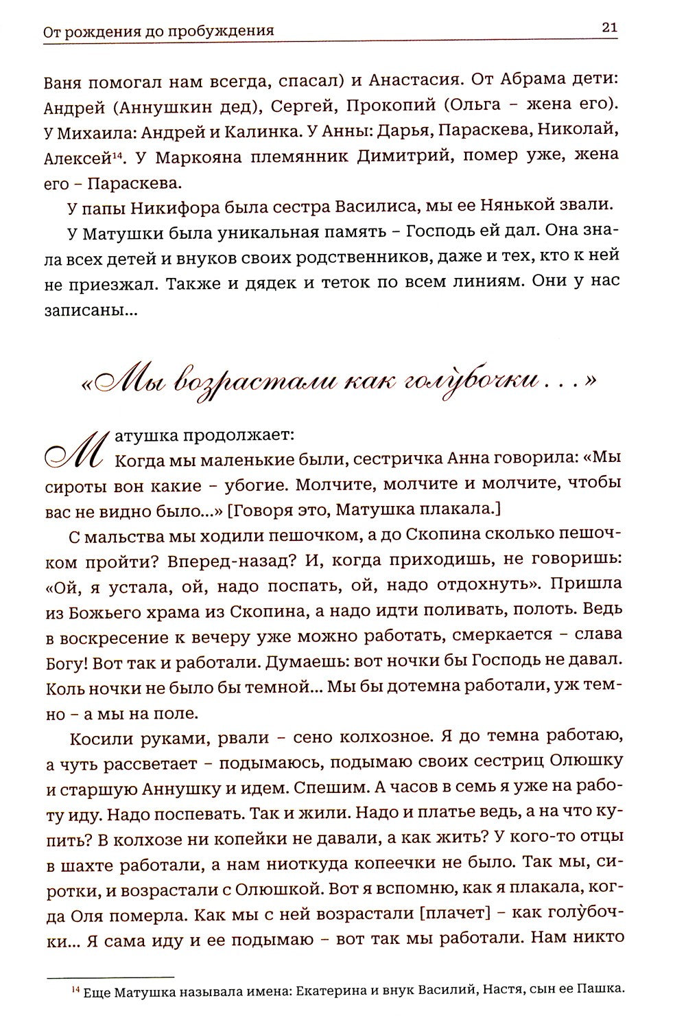 Мир к вам и я к вам. Матушка Феодосия Скопинская