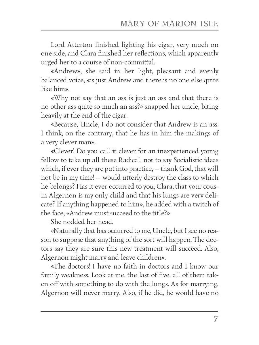 Mary of Marion Isle = Мэри острова Мэрион: роман на англ.яз