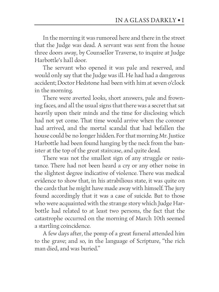 In a Glass Darkly 1. Green Tea, The Familiar _ Mr. Justice Harbottle = Сквозь...