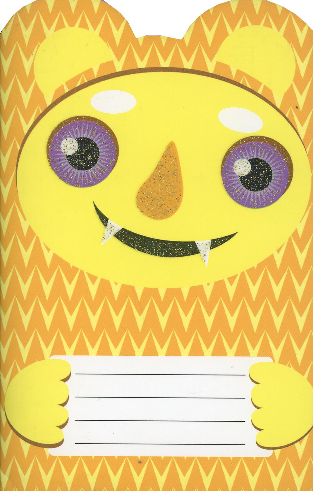 Блокнот. Желтый монстрик