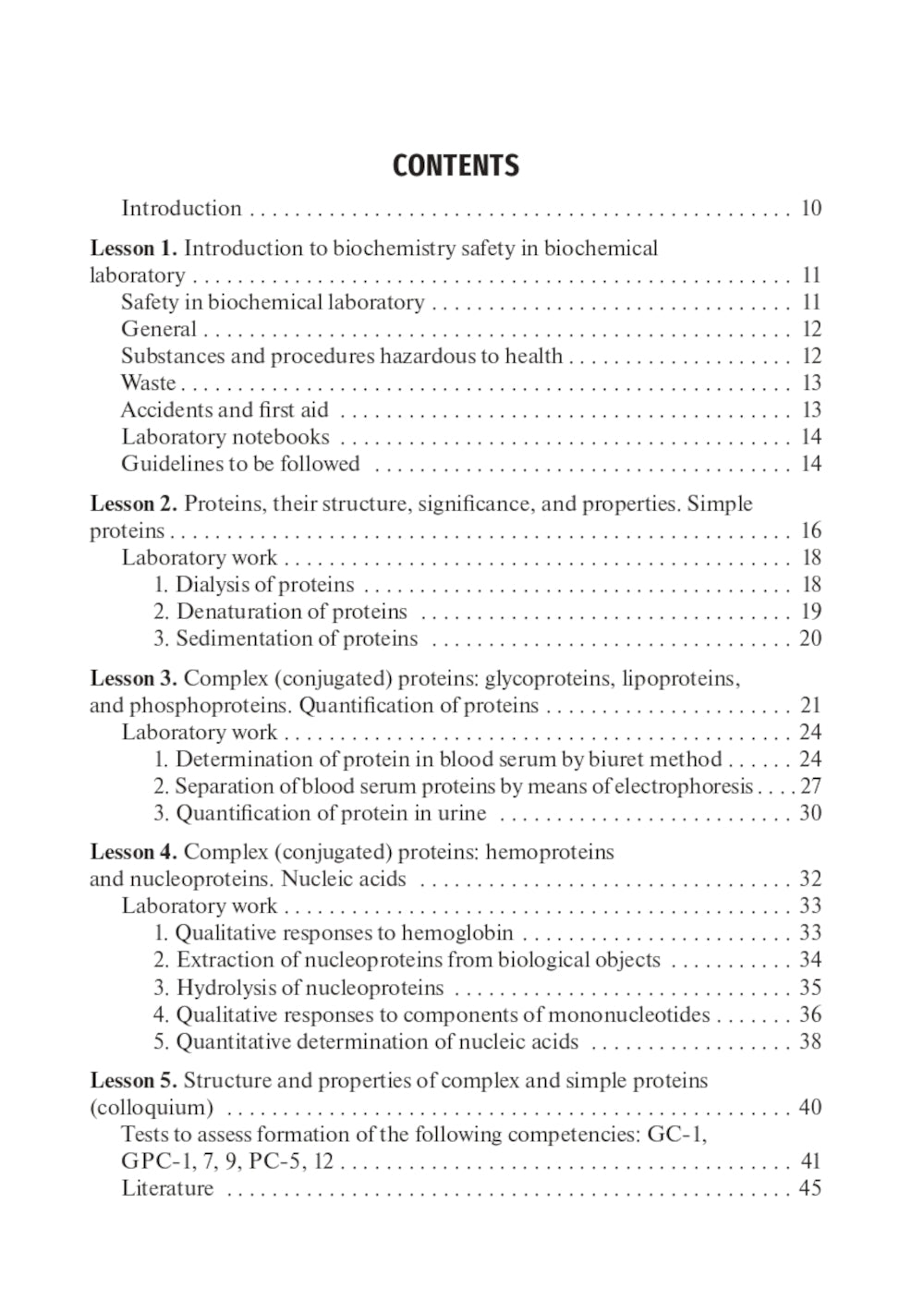 Manuel de laboratoire de chimie biologique : pour les étudiants étrangers du département de médecine des établissements d'enseignement supérieur : tutoriel