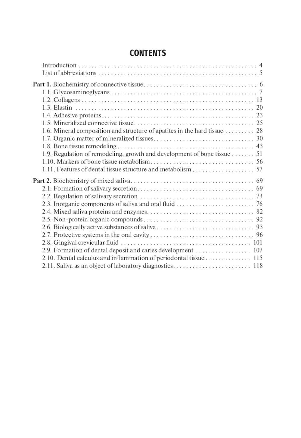 Biochimie du tissu conjonctif. Biochimie de la salive mixte : tutoriel