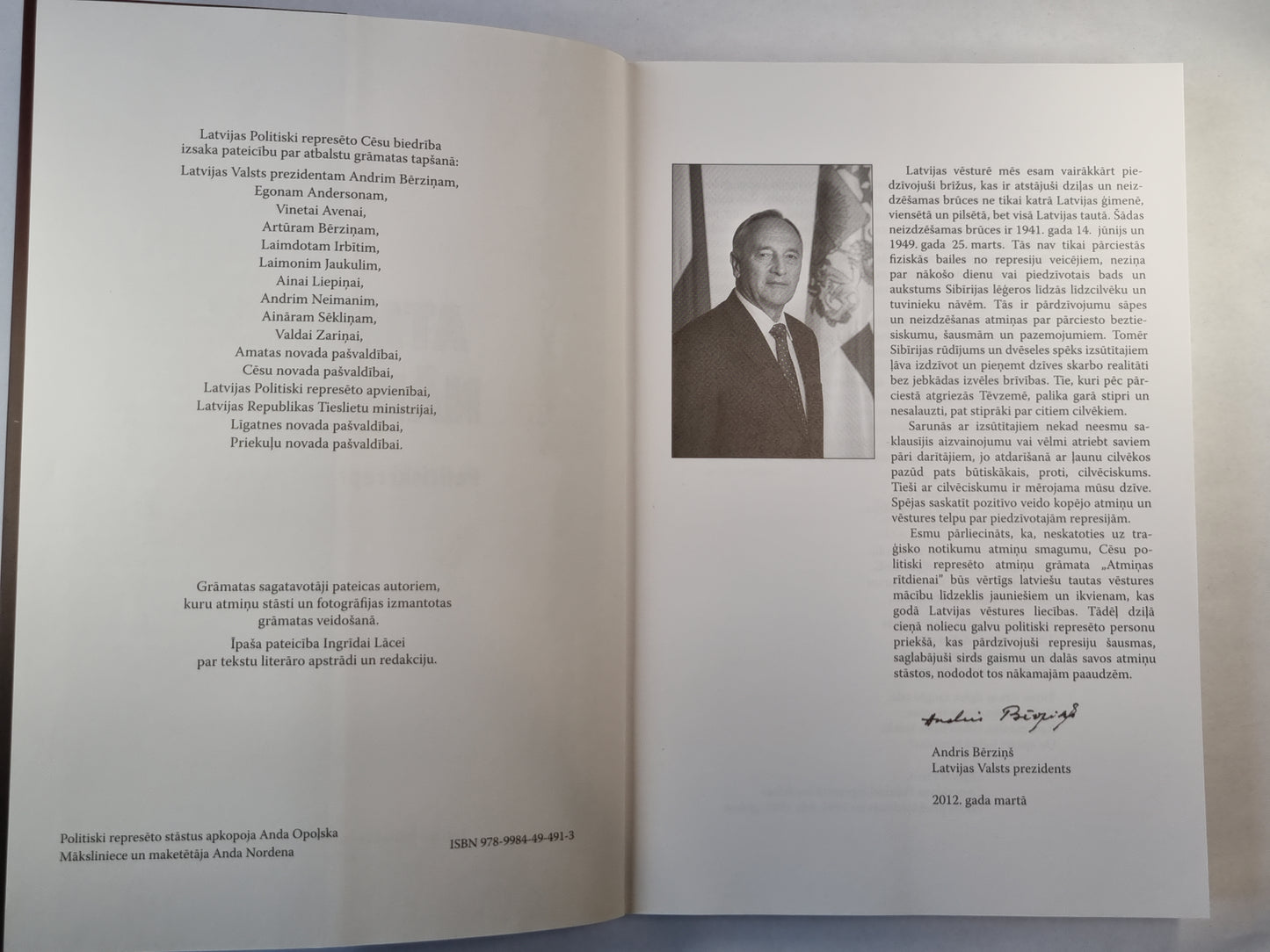 Атминас накотней. Политические представители