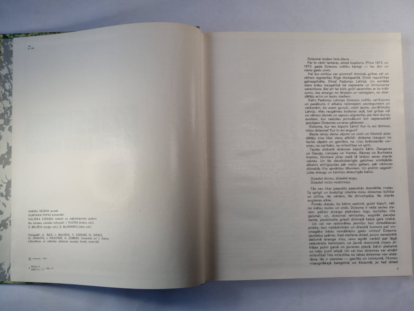 Dziesmai šodien liela diena