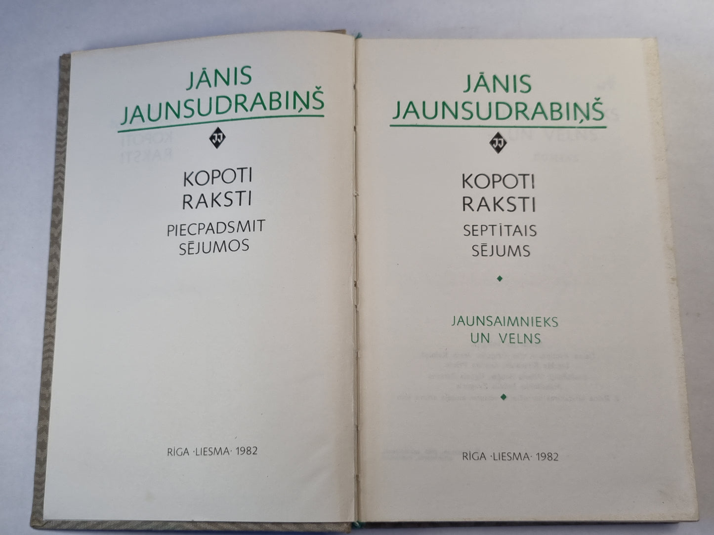 J. Jaunsudrabiņš. Kopoti raksti 7. Jaunsaimnieks un velns