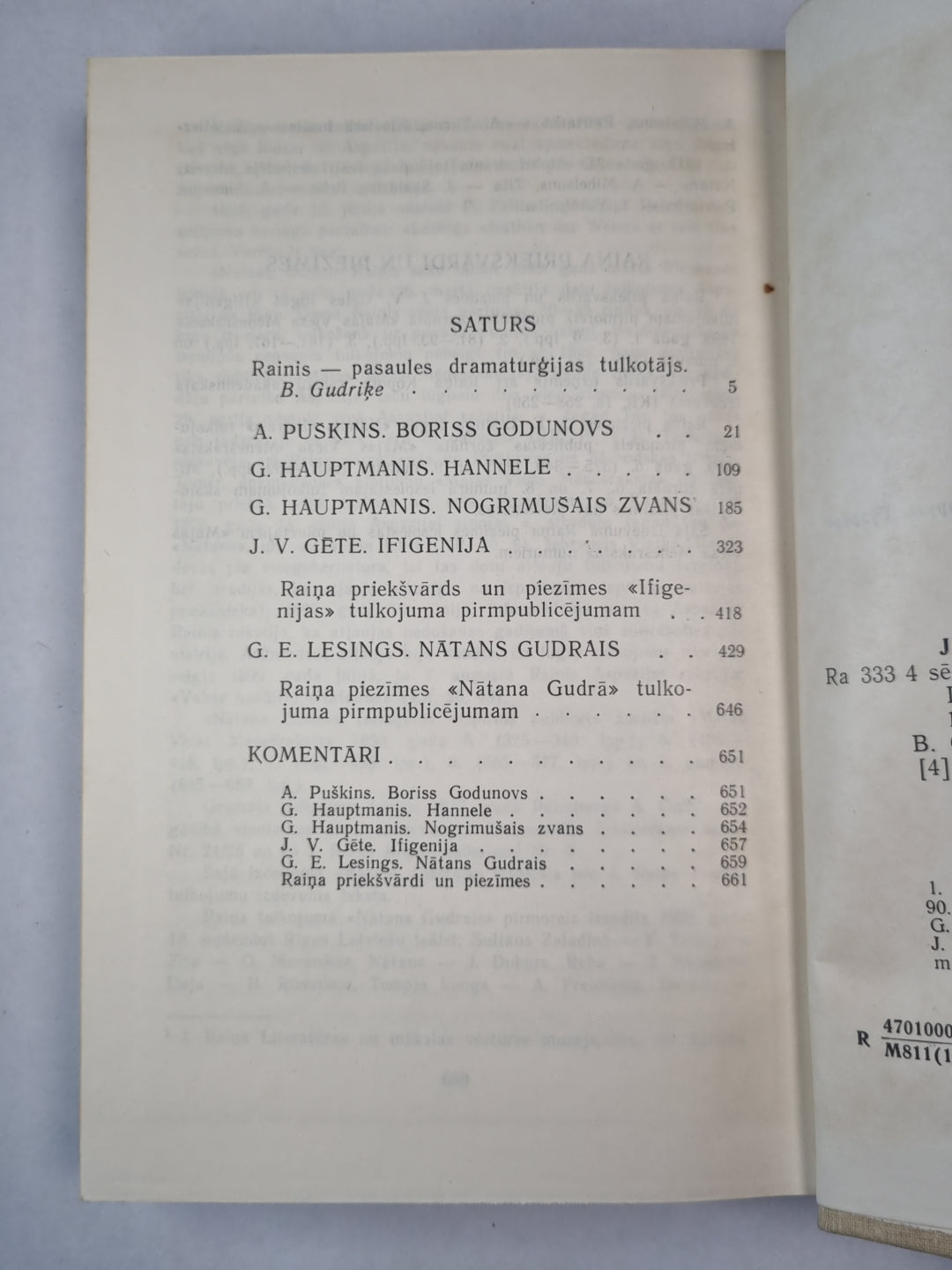 J. Raiņa Tulkojumi. Dramatisation de Pasaules. 1.sējums