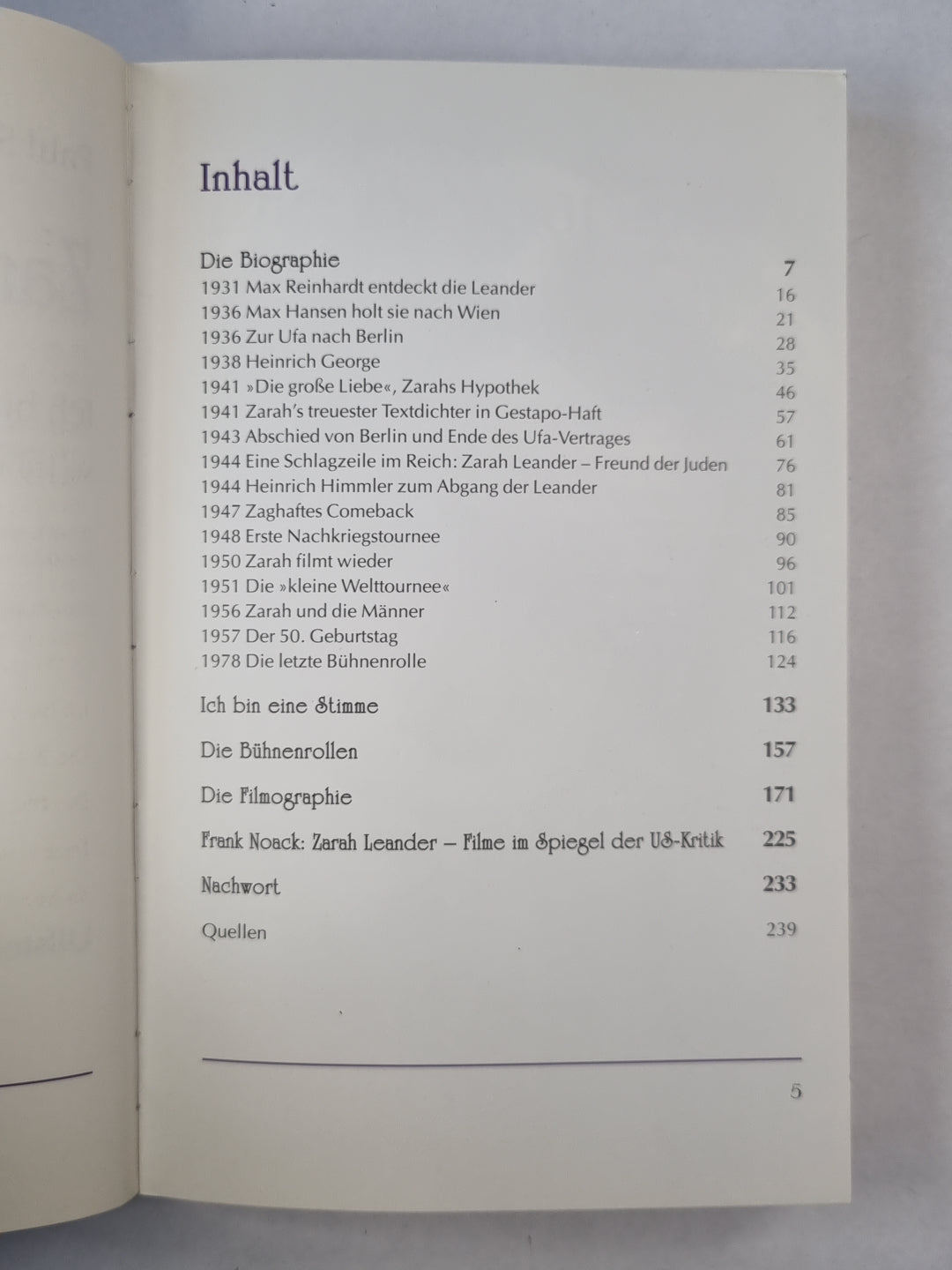 Зара Леандер. Ich bin eine Stimme