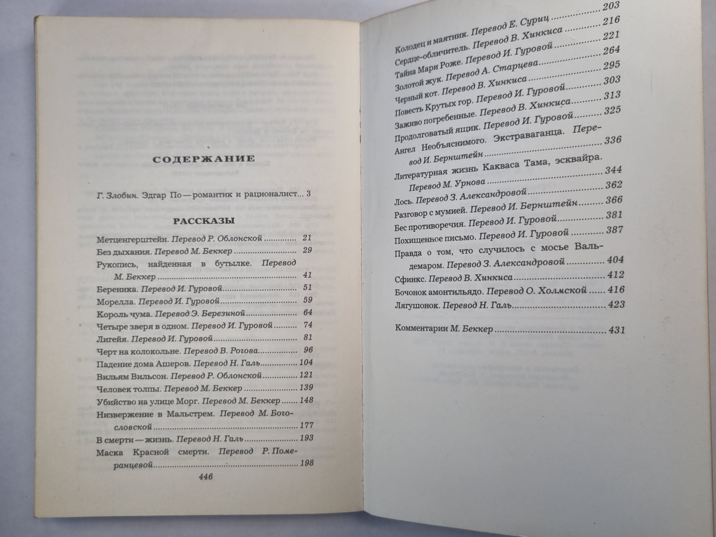 Э.По. Рассказы