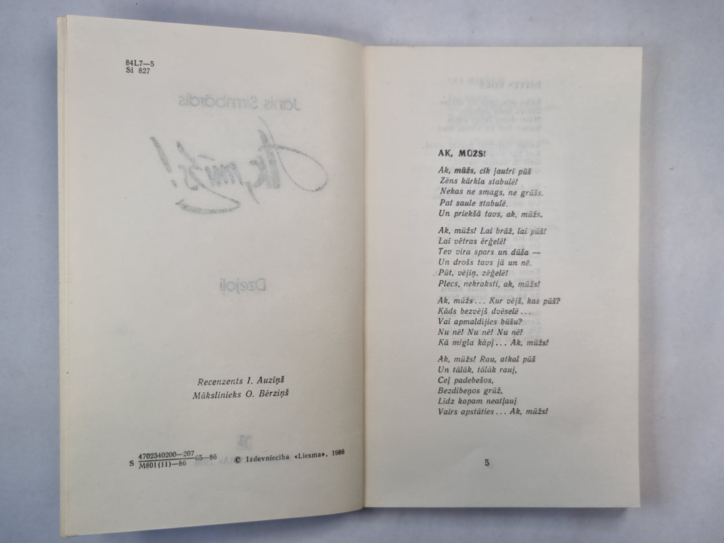 Ak, mūžs ! Dzejoļi