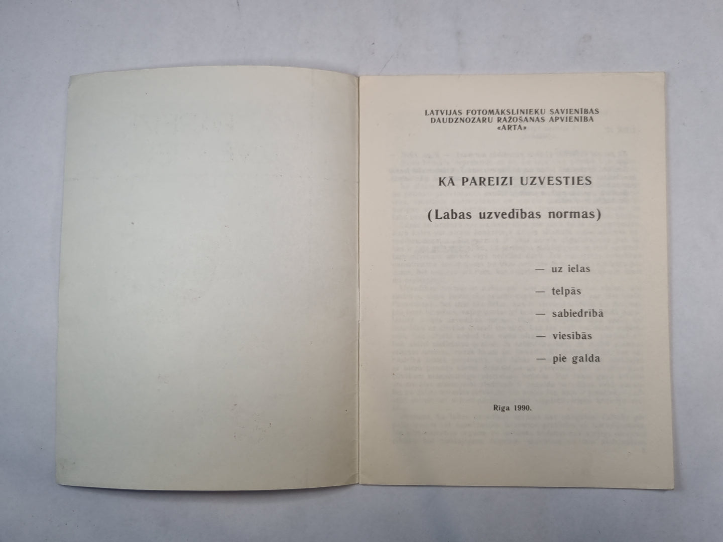 Kā pareizi uzvesties