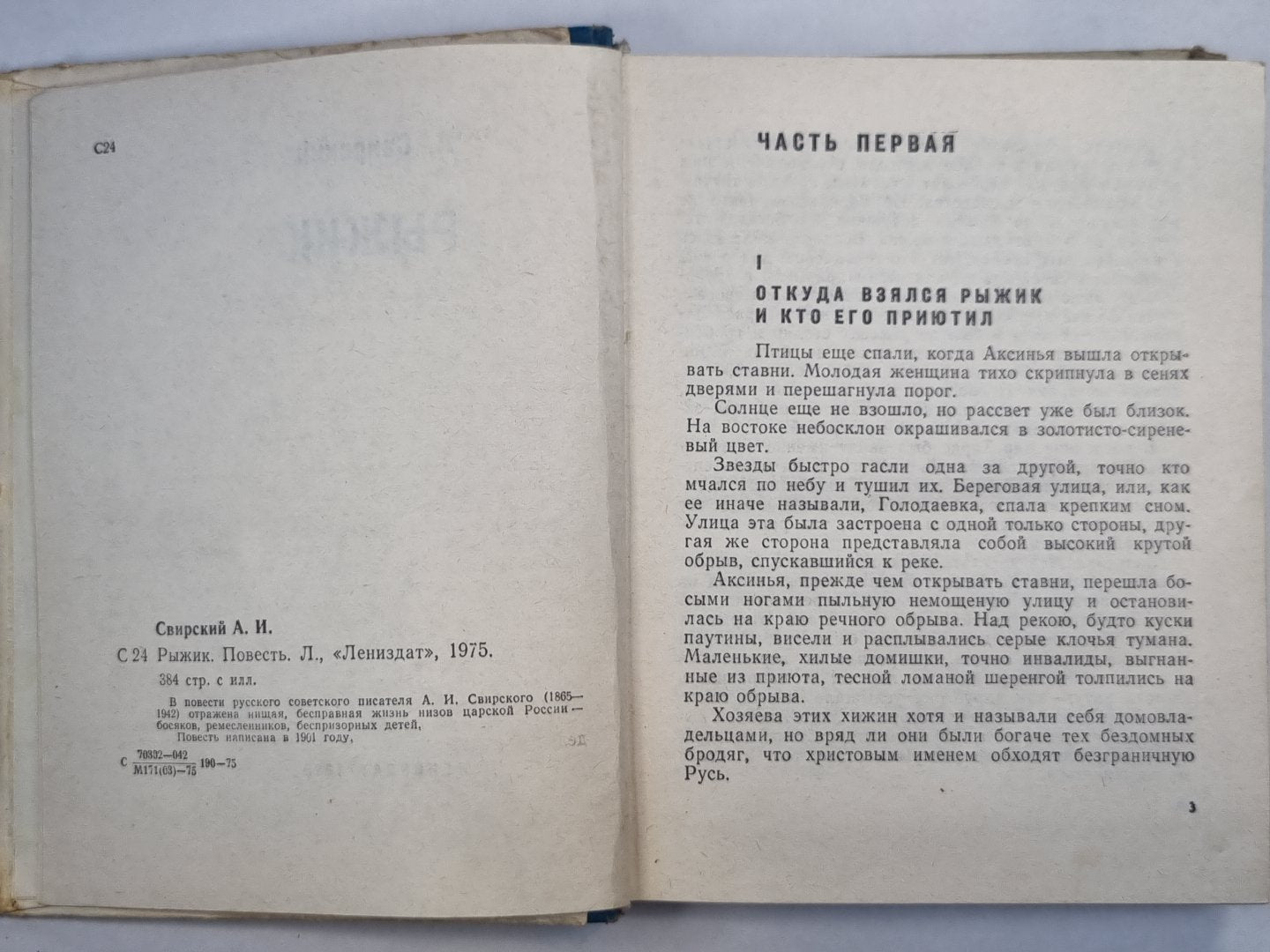 Рыжик. Повесть