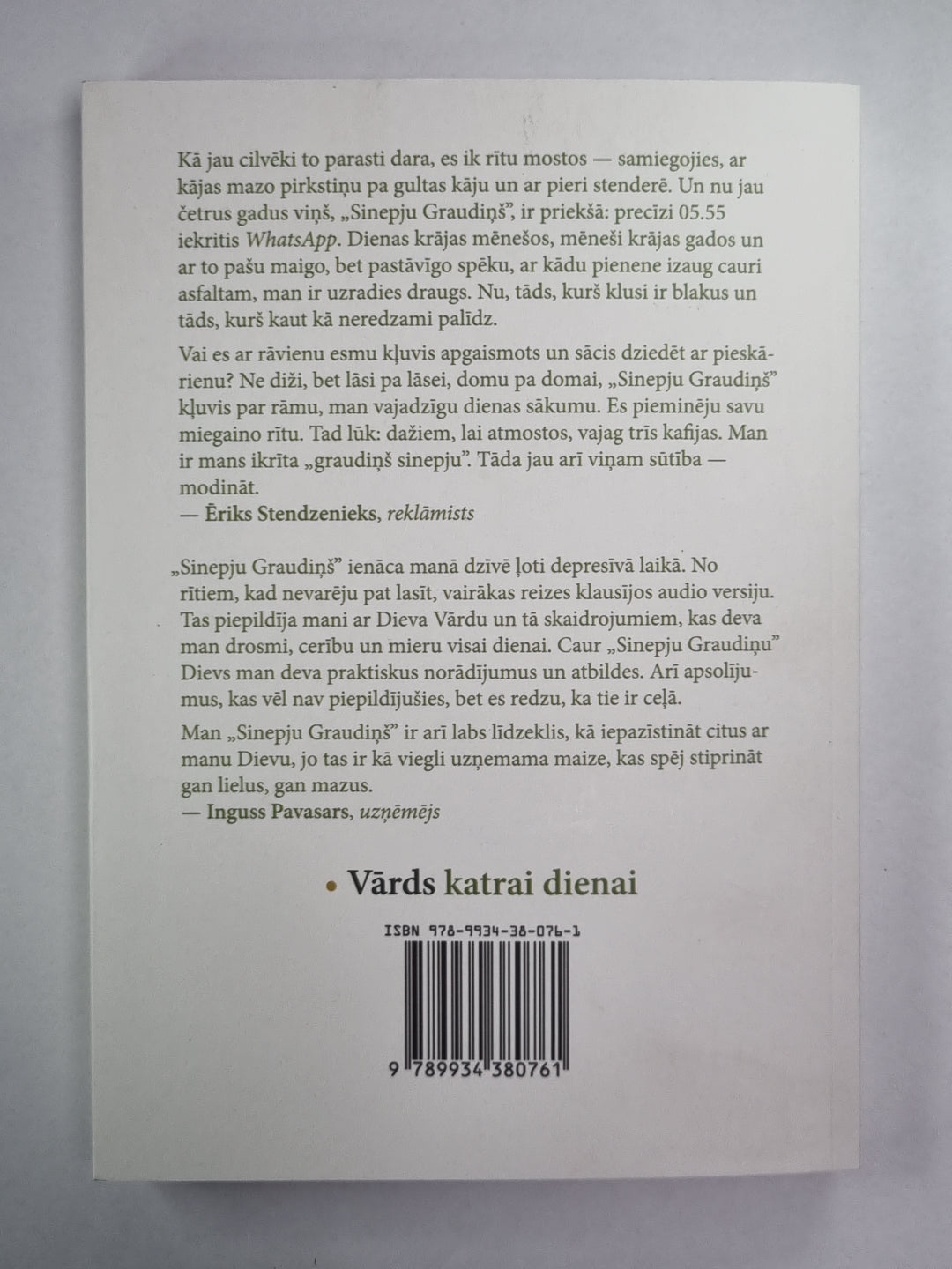 Sinepju graudiņš. Vārds katrai dienai