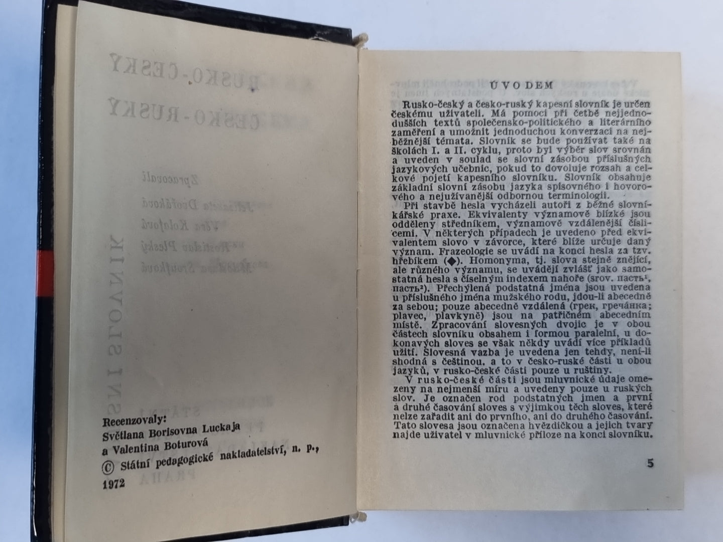 Rusko český, Česko ruský slovník