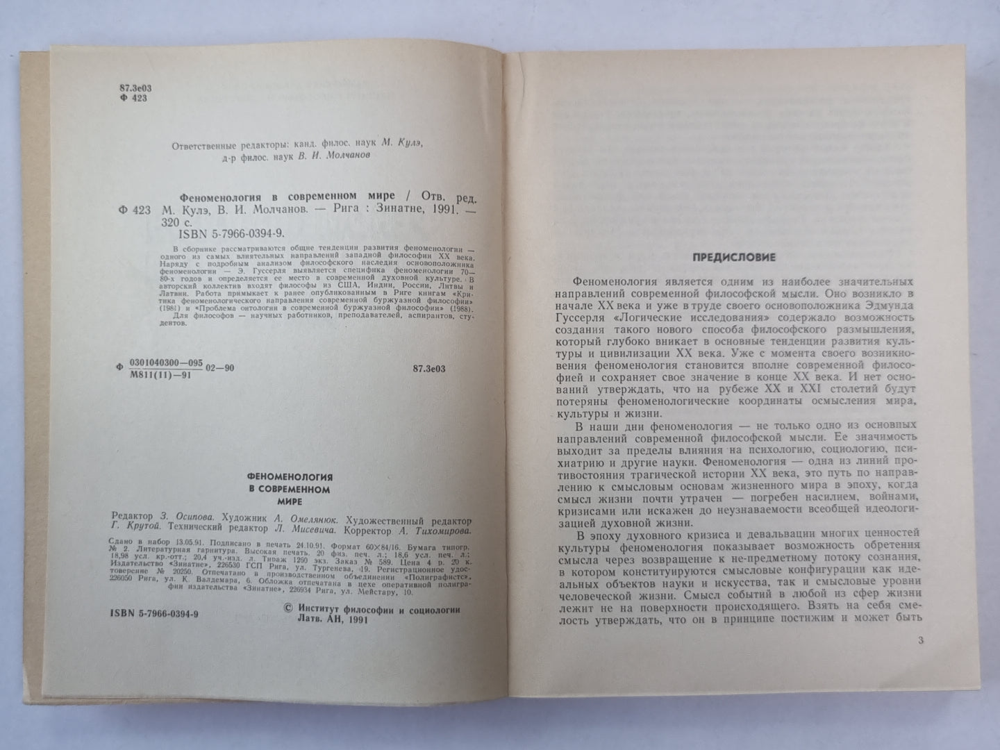 Феноменология в современном мире