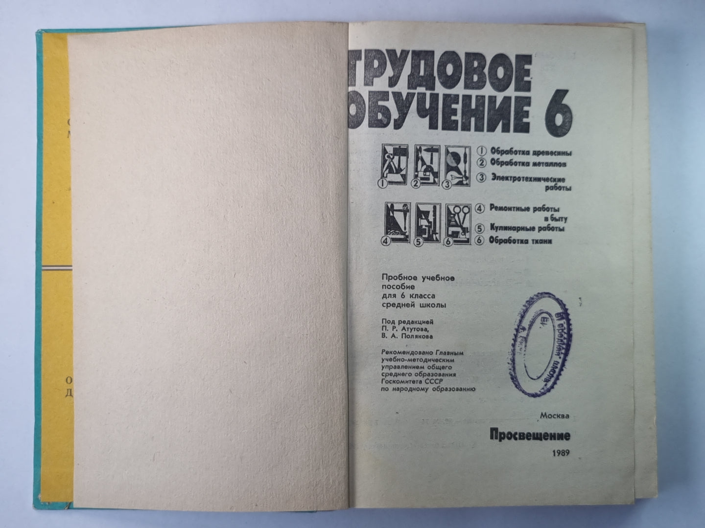 Трудовое обучение. Проб. учеб. пособие для 6 класса