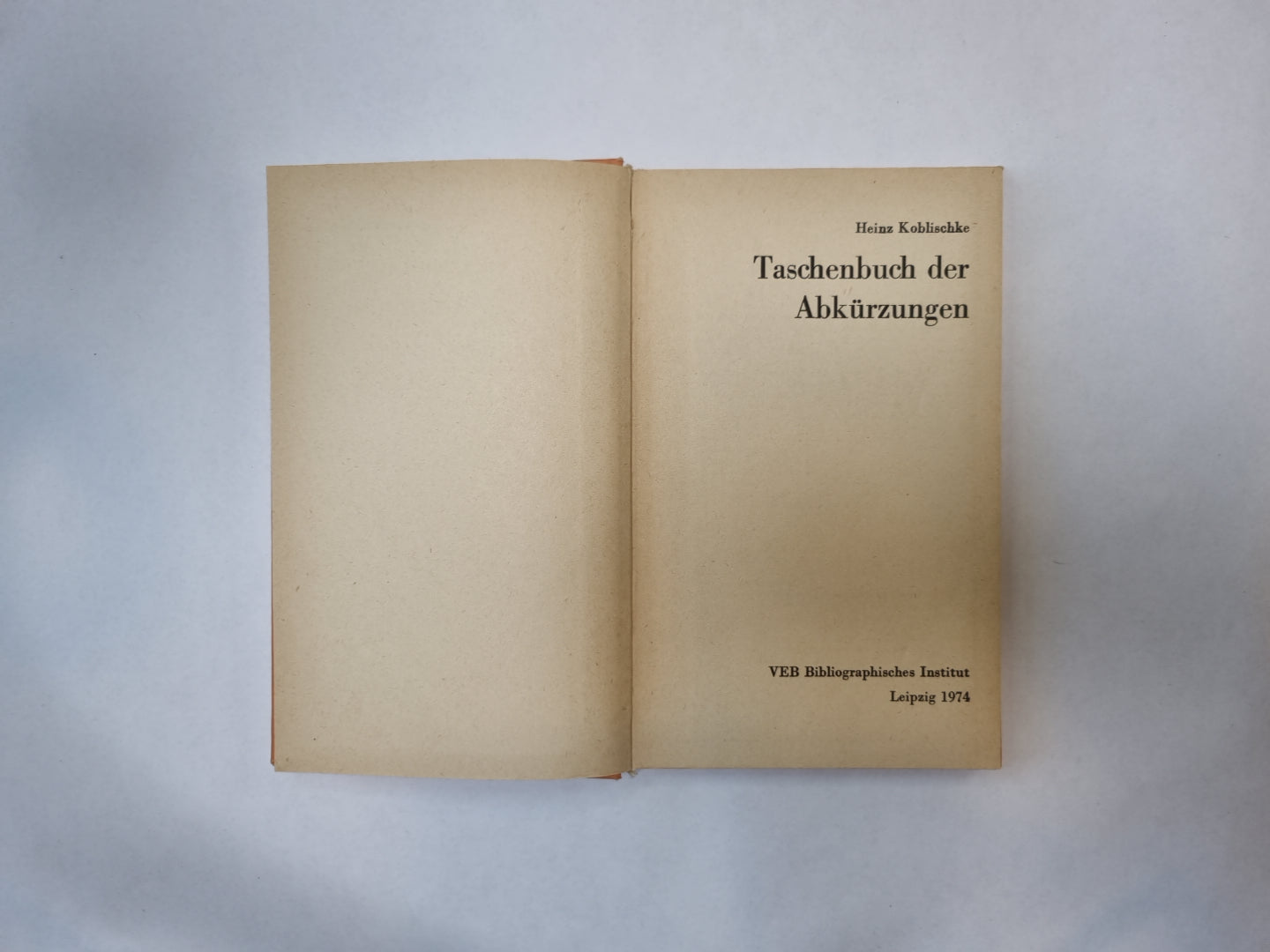 Taschenbuch der Abkurzungen