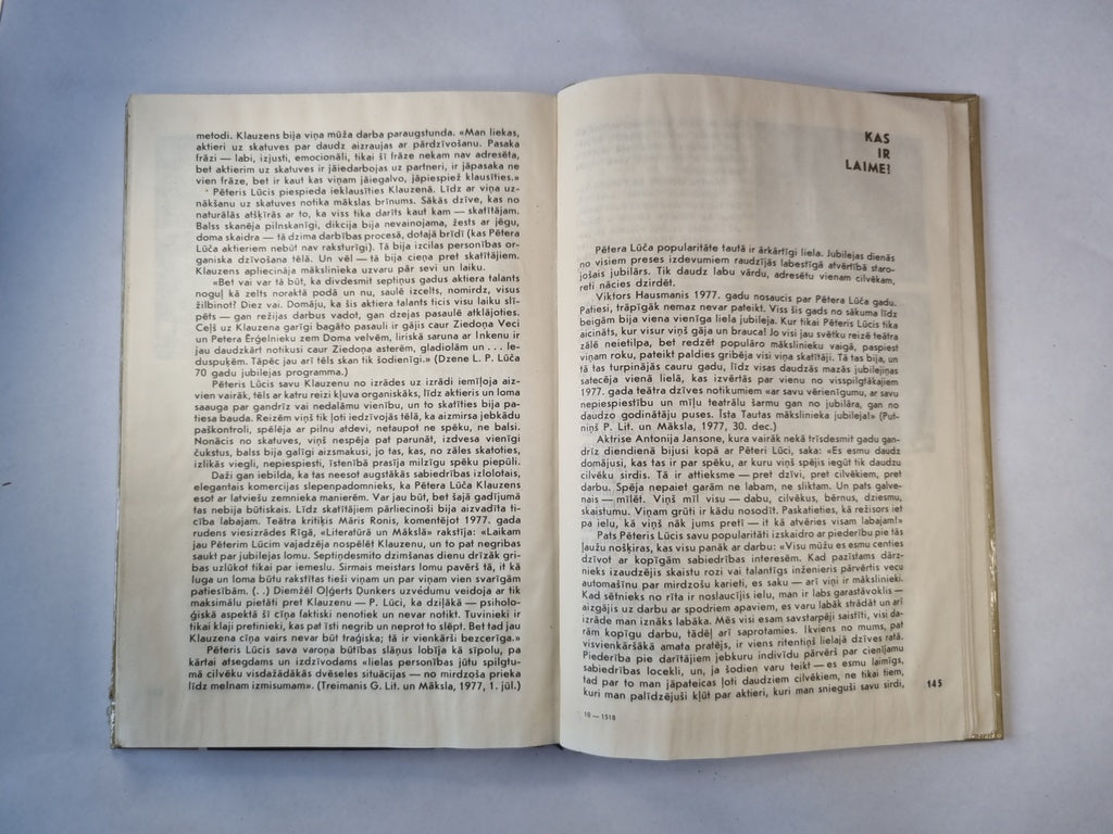 Es dzīvošu caur to labu