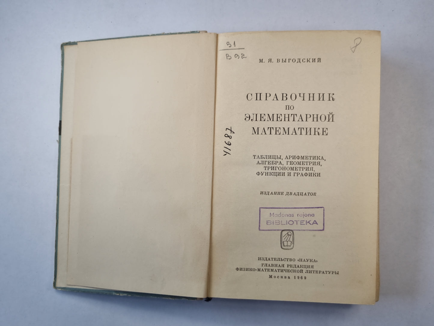 Справочник по элементарной математике