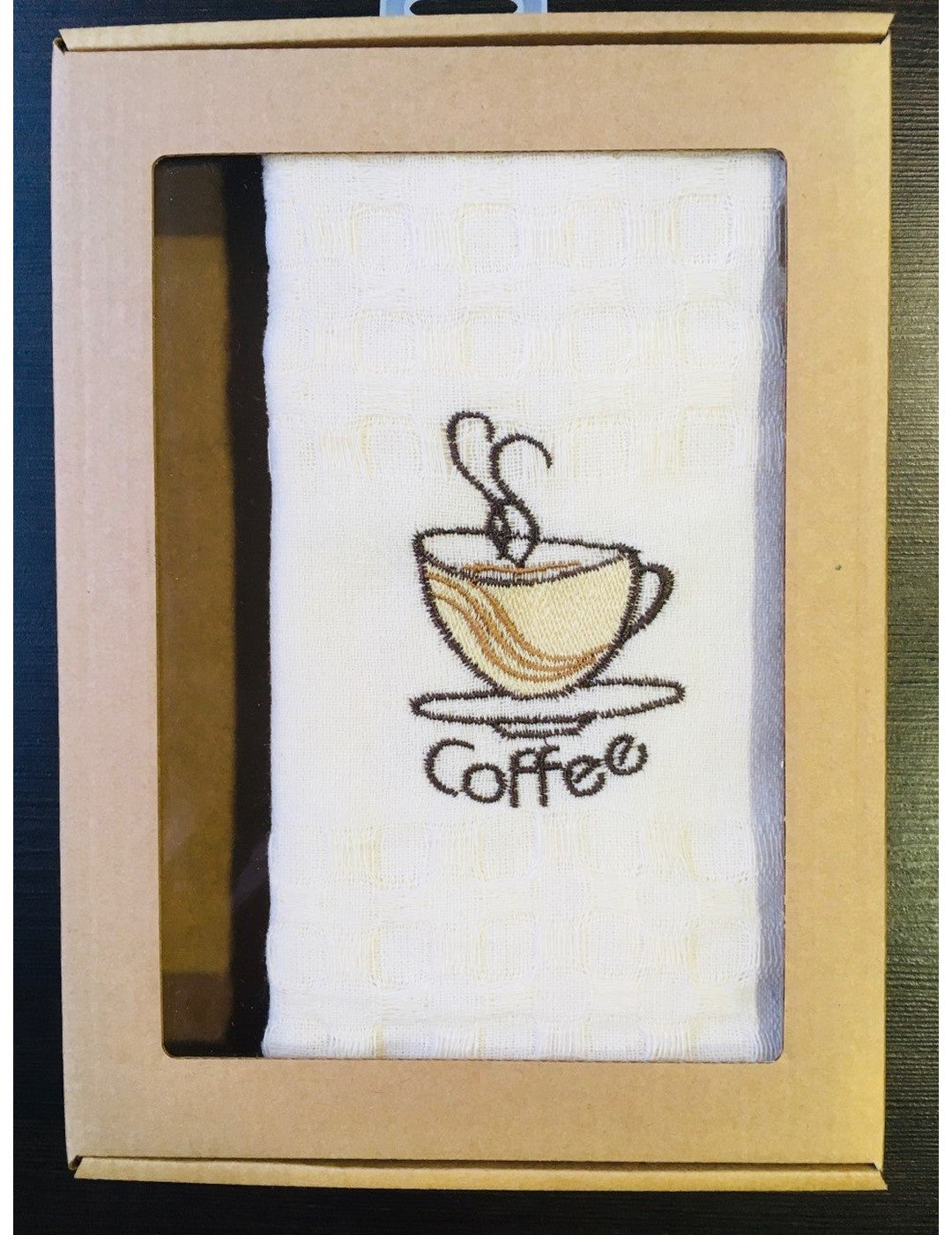 Полотенце вафельное 40*60, кремовое , в упаковке