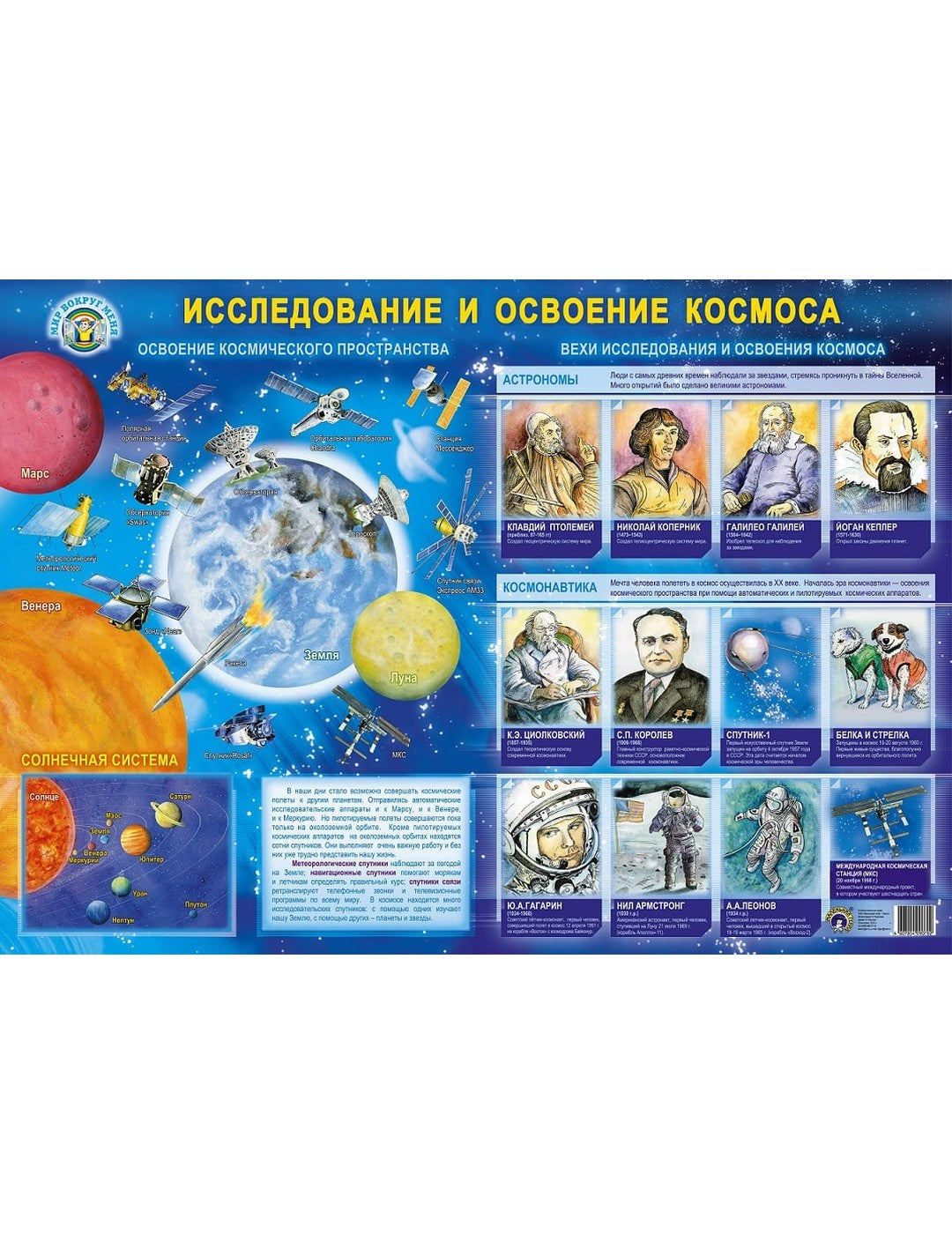 Исследование и освоение космоса. Плакат