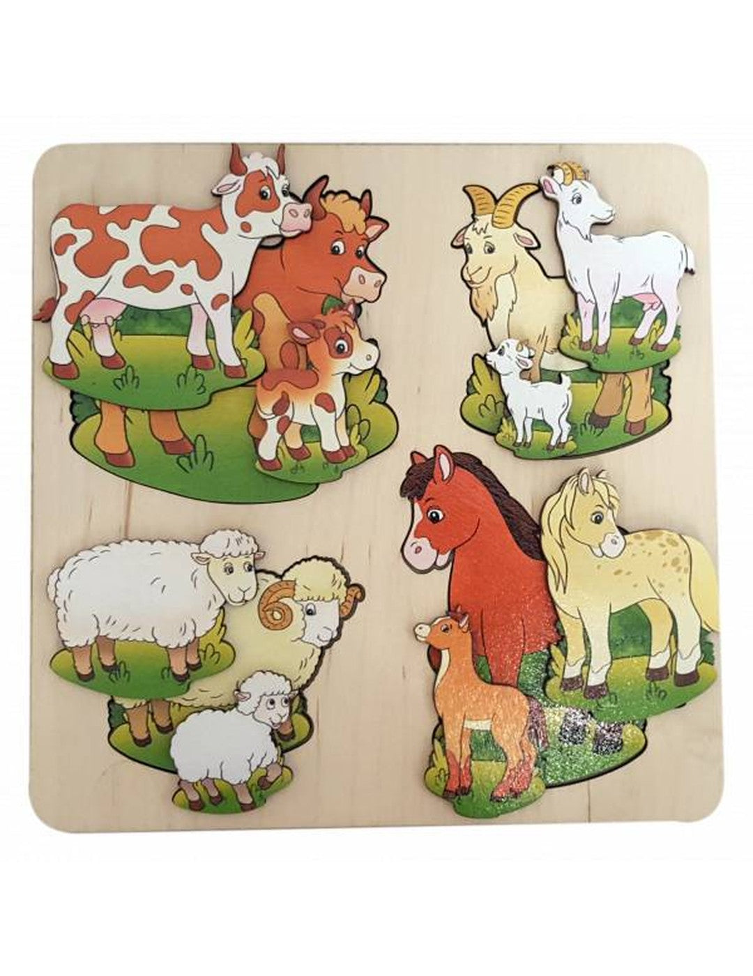 Деревянная доска "Домашние животные", дерево